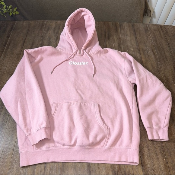 Glossier Pink Hoodie Large - Picture 2 of 10
